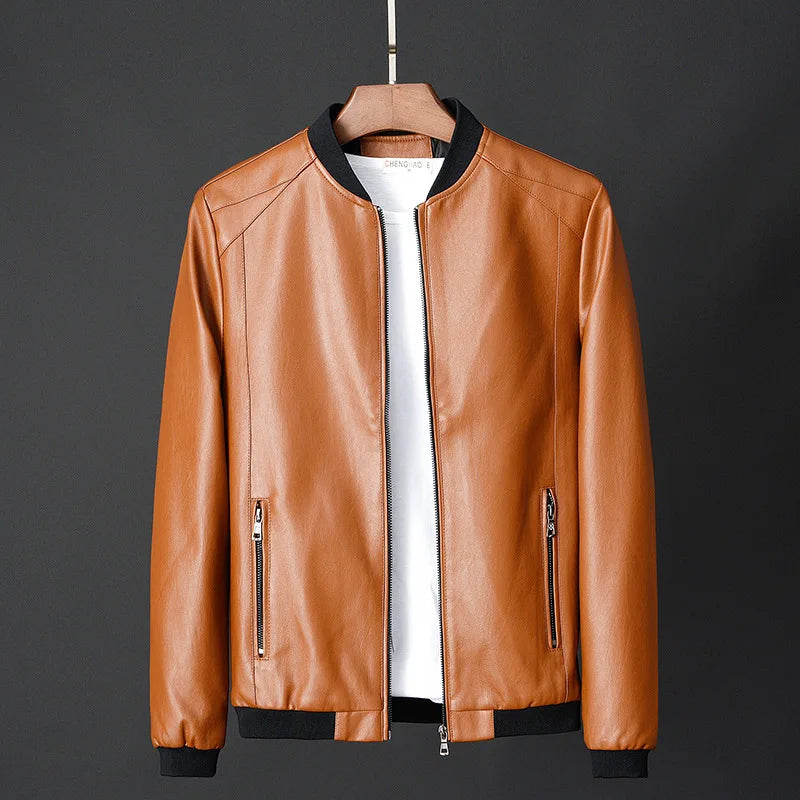 Emil™ Klassiek – Minimalistische leren jas met gladde afwerking
