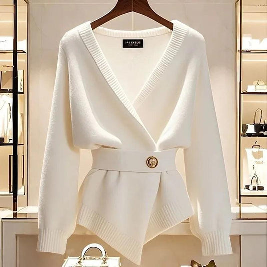 Vintage Langarm-Cardigan ohne Muster