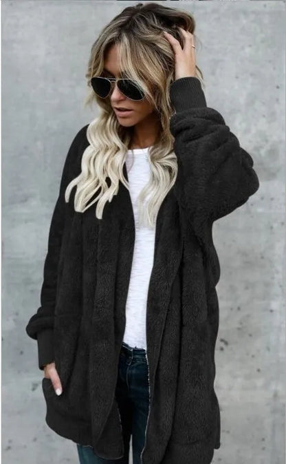Cathy | Cardigan van dubbellaags fleece voor herfst en winter