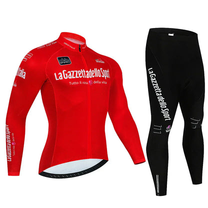Giro d'Italia - Lange Mouwen Wielertrui Professionele Set