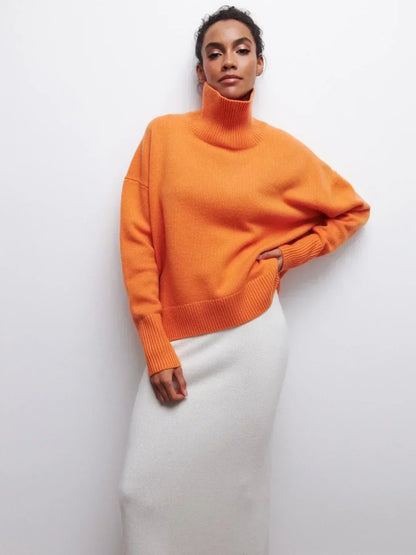 Eden - Oversized coltrui met rolkraag