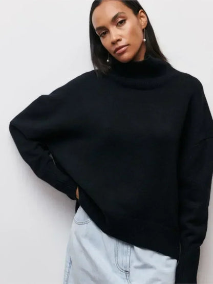 Eden - Oversized coltrui met rolkraag