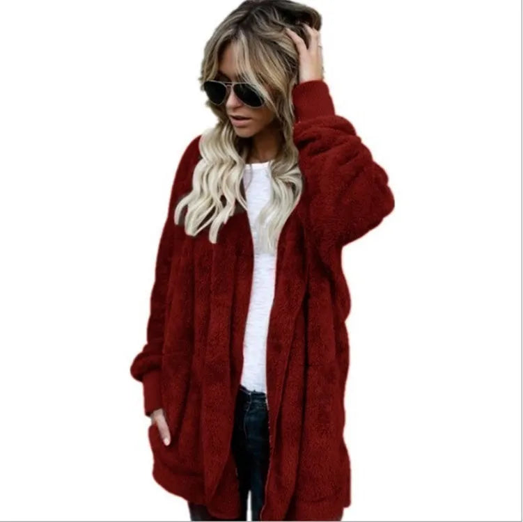 Cathy | Cardigan van dubbellaags fleece voor herfst en winter