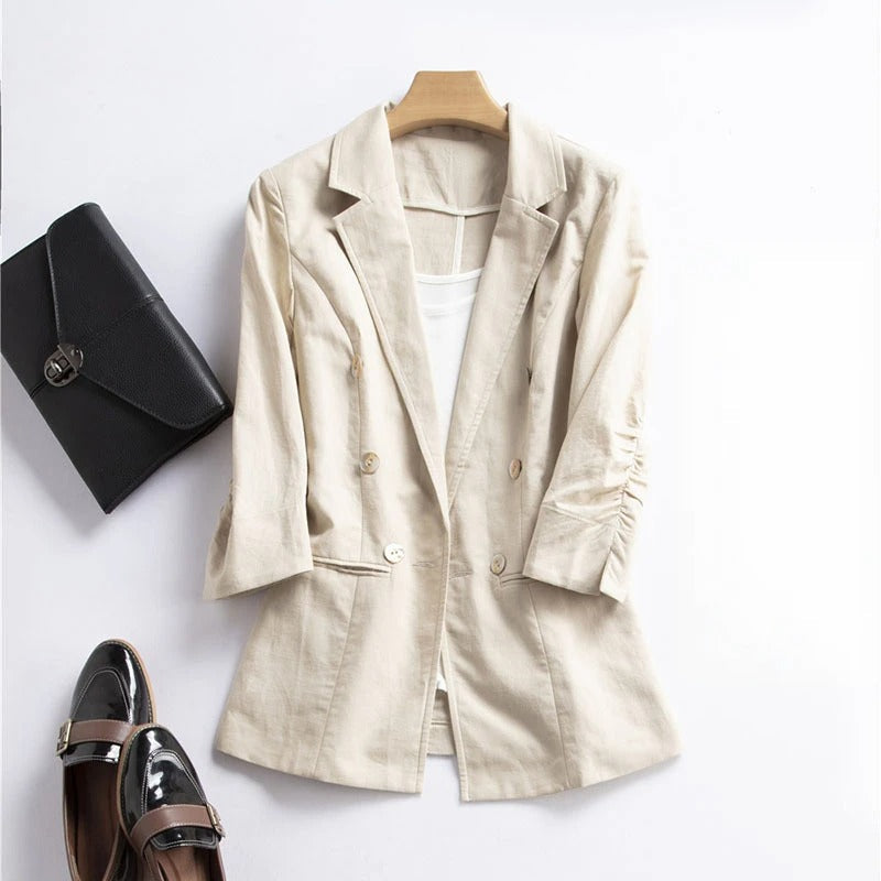 Sienna Blazer met gerimpelde mouwen