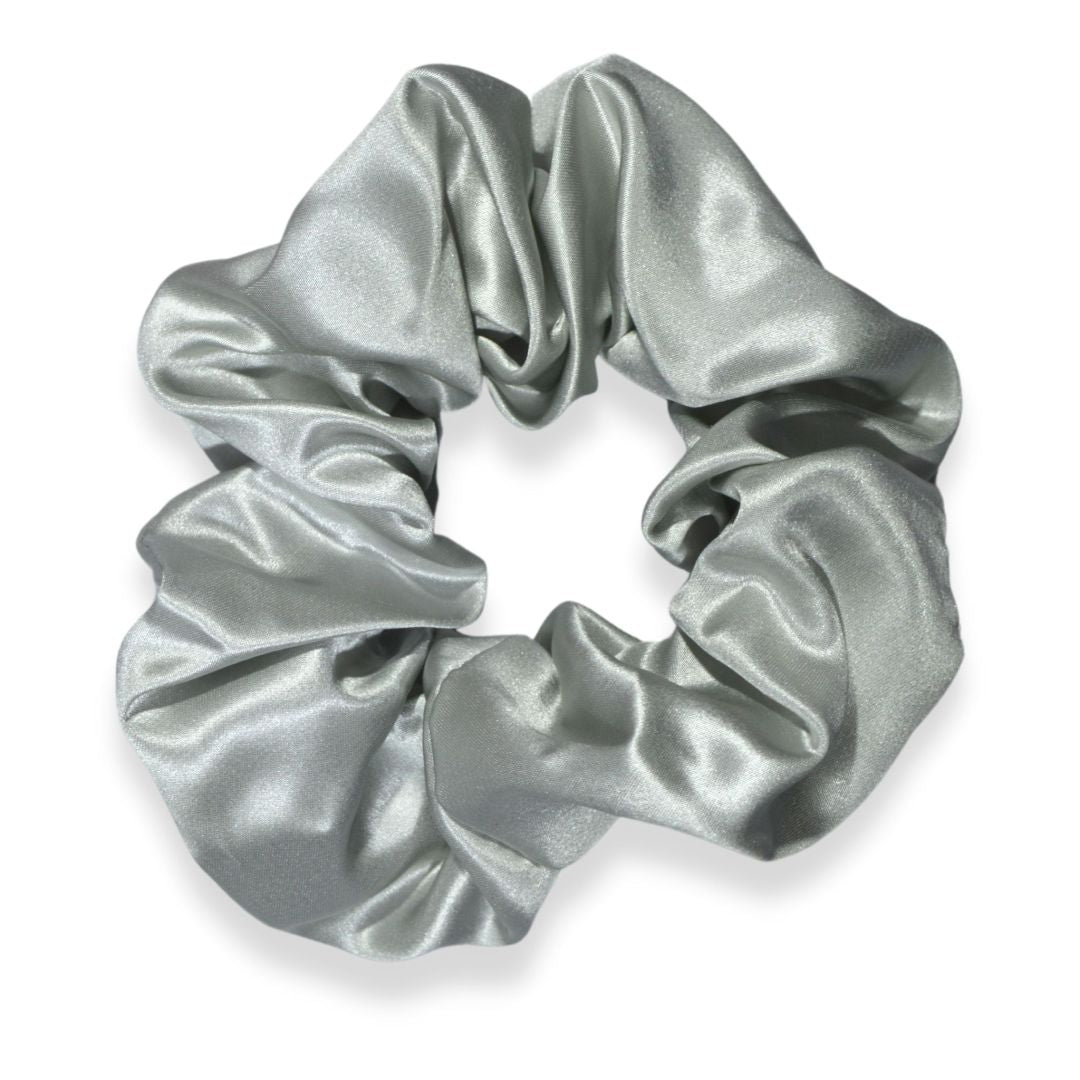 SILKE SCRUNCHIE GROOT - ZILVER