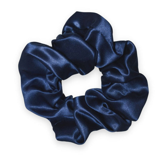 SILKE SCRUNCHIE BIG - NAVY BLÅ