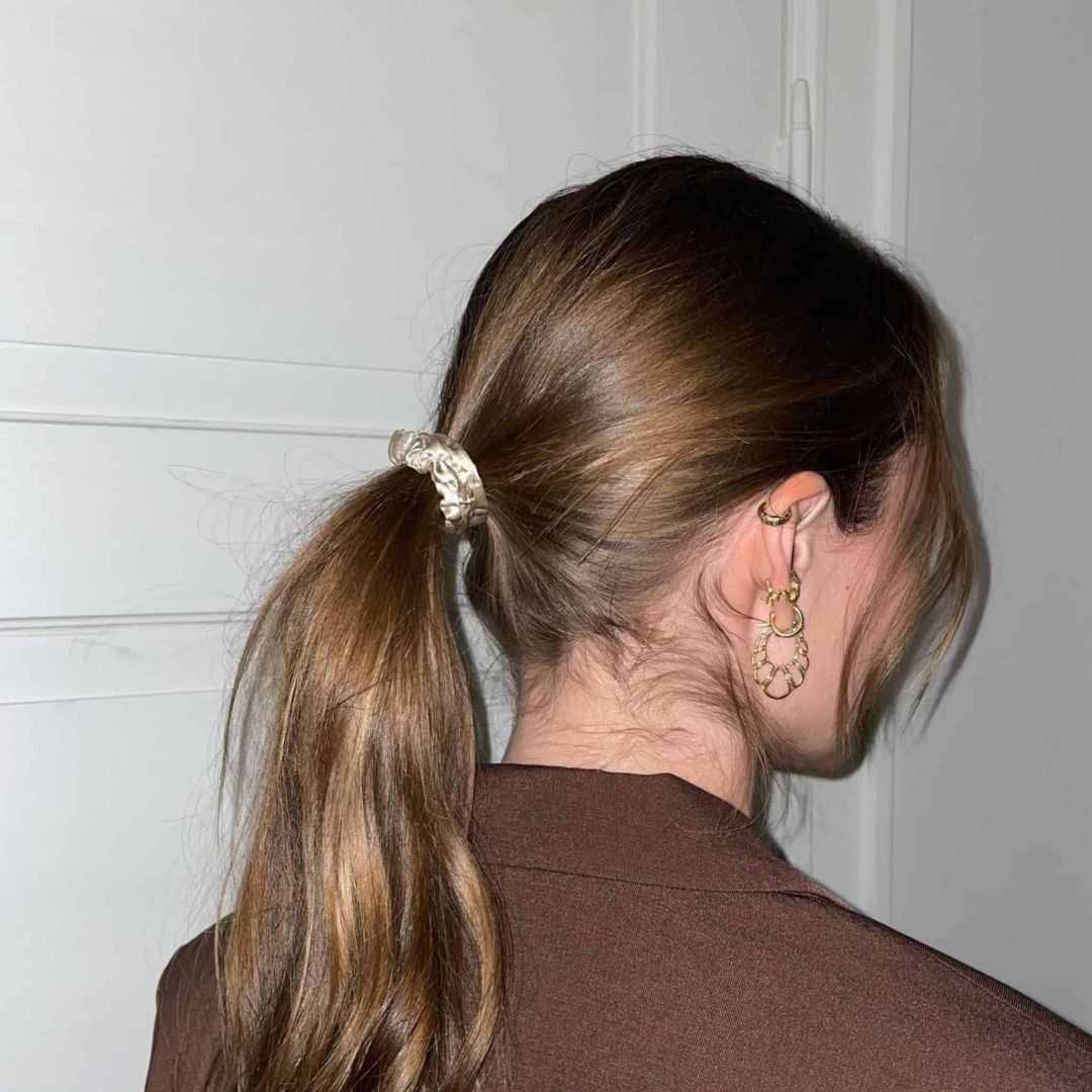 SILK SCRUNCHIE MINI (3er-Pack) – BEIGE