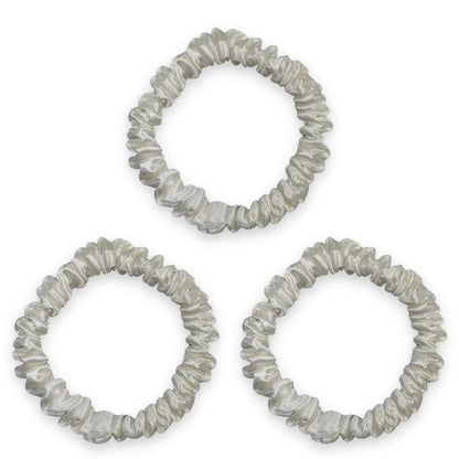 SILK SCRUNCHIE MINI (3er-Pack) – WEISS