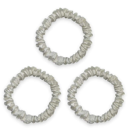SILK SCRUNCHIE MINI (3er-Pack) – WEISS