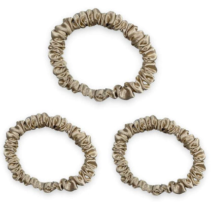 SILK SCRUNCHIE MINI (3er-Pack) – BEIGE