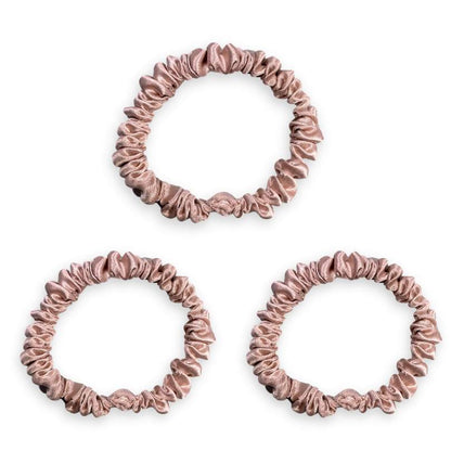 SILK SCRUNCHIE MINI (3er-Pack) – ROSÉGOLD
