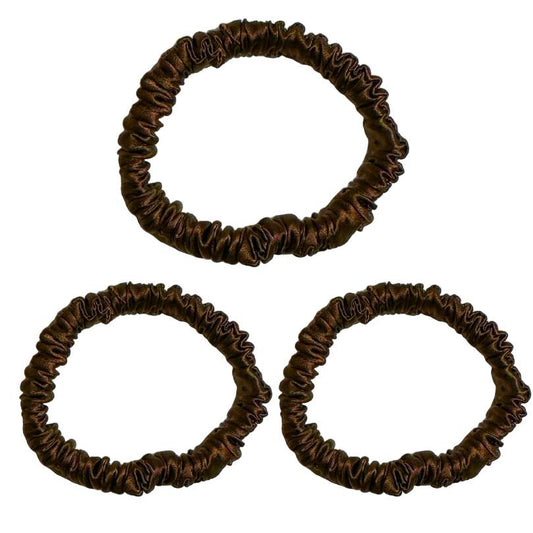 SILK SCRUNCHIE MINI (3er-Pack) – SCHOKOLADE