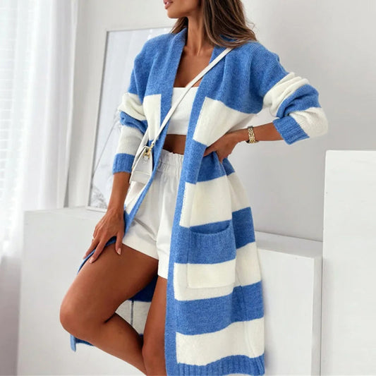 Sofia Amoretti Lockerer Gestreifter Cardigan