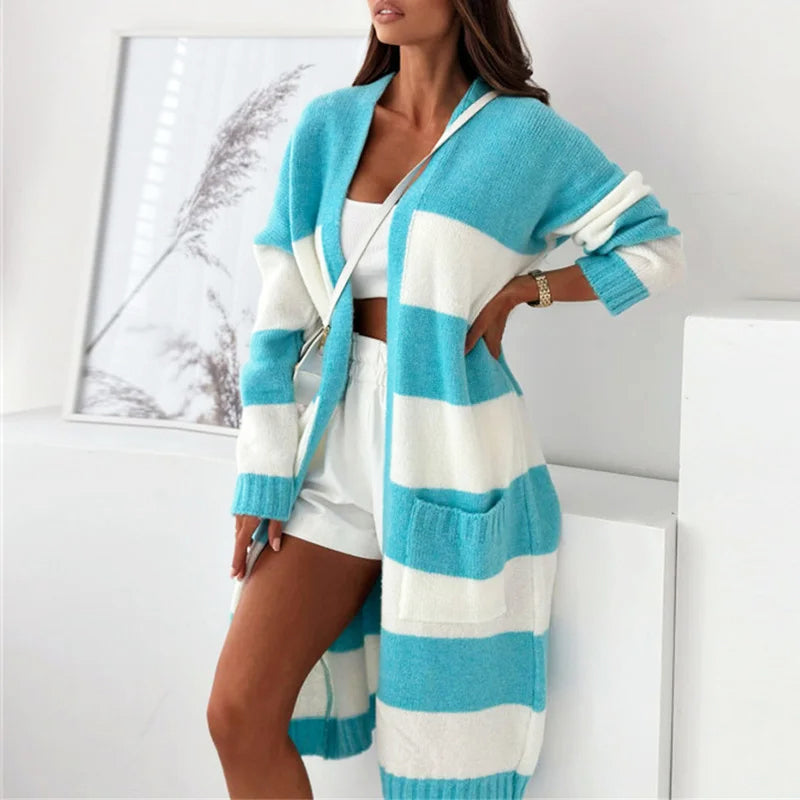 Sofia Amoretti Lockerer Gestreifter Cardigan
