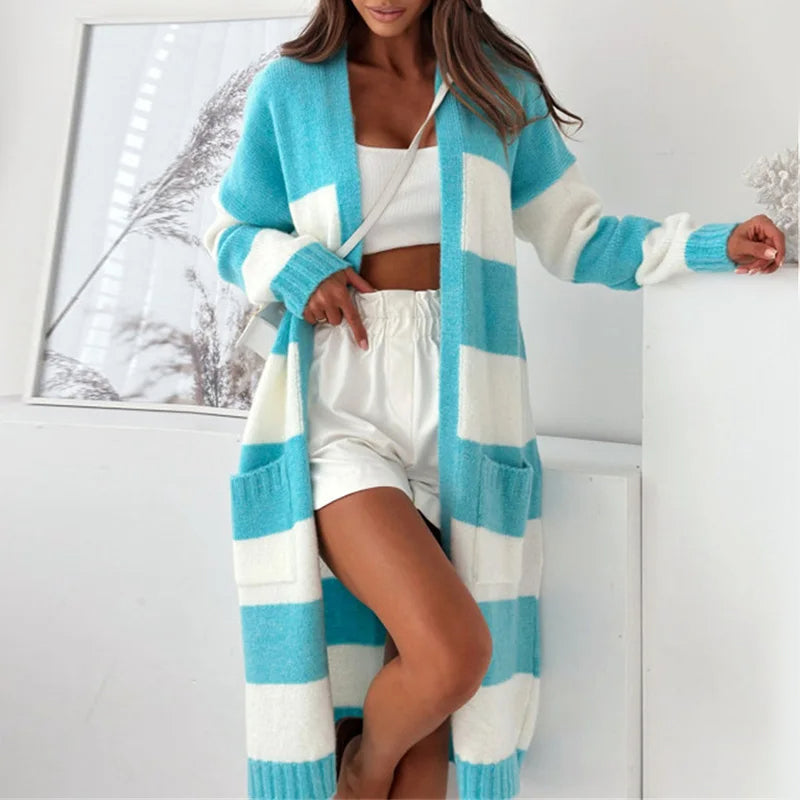 Sofia Amoretti Lockerer Gestreifter Cardigan