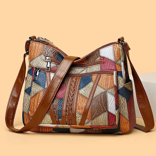 Solara | Mosaik-Lederhandtasche