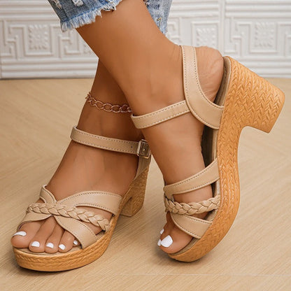 Stilvolle Sandalen für Frauen - Elegantes Geflecht-Design & Komfort den ganzen Tag