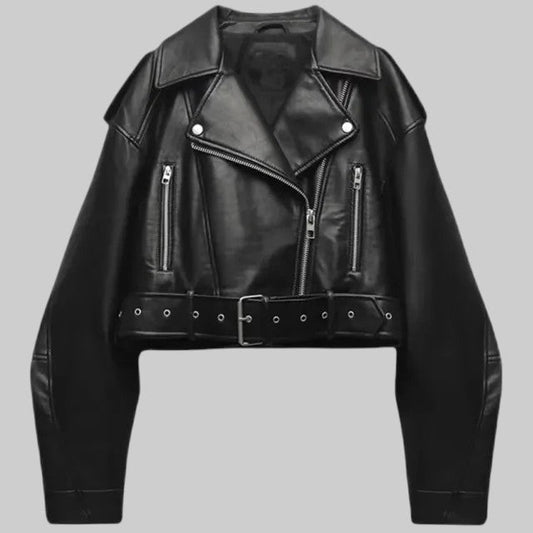 SOFIA | MODERNE KURZE BIKERJACKE