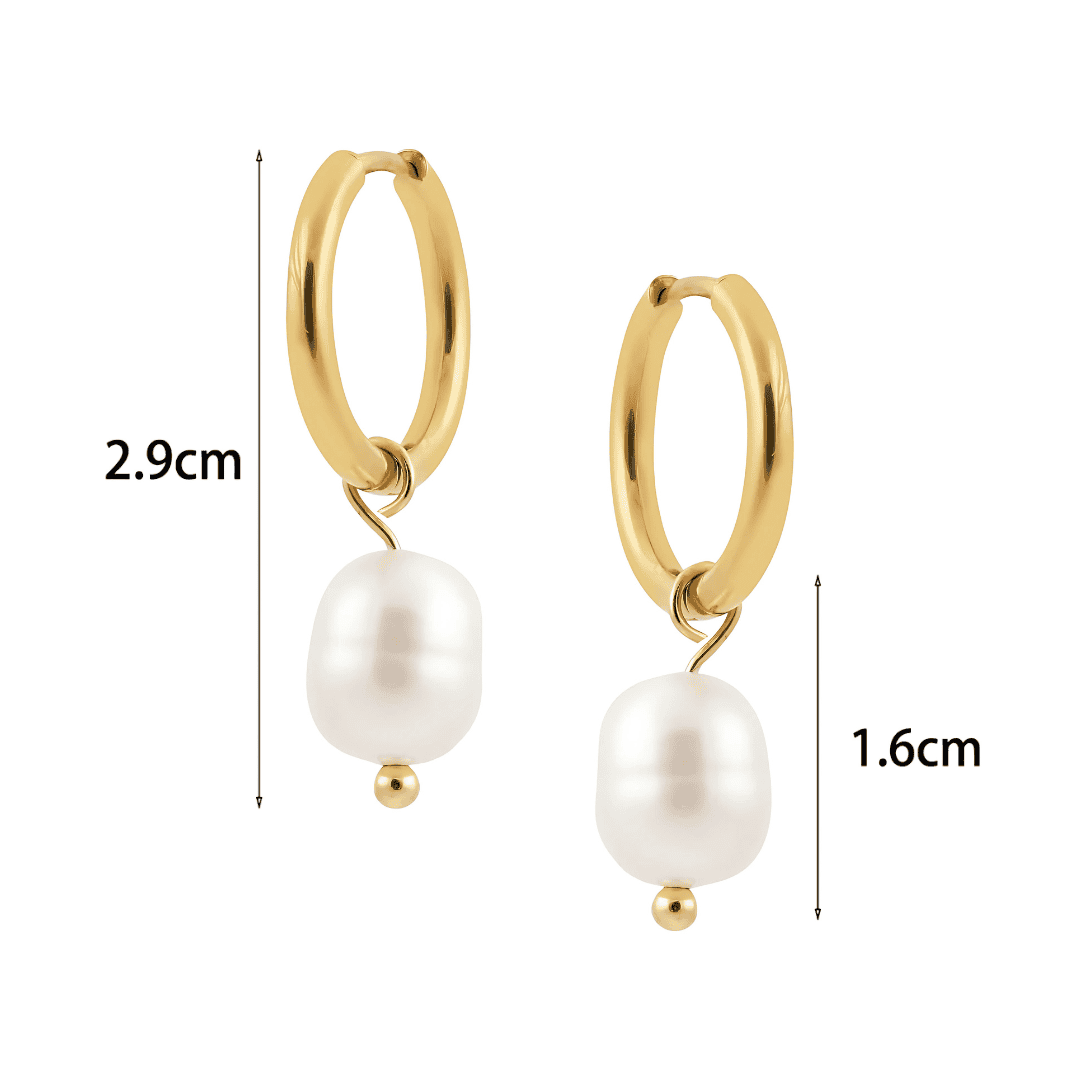 ELISE™ | Ohrringe mit Ring und Perle