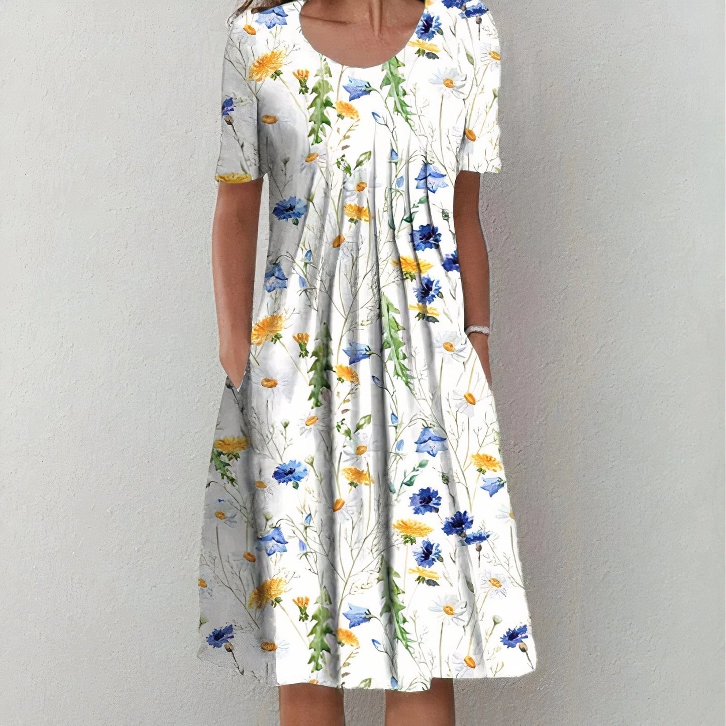Leilani - Zomerbloemen Ruches Zomerjurk