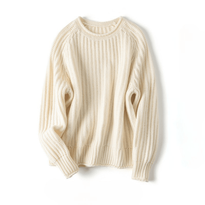 Serena Comfortabele Pullover met Los Ribbelpatroon