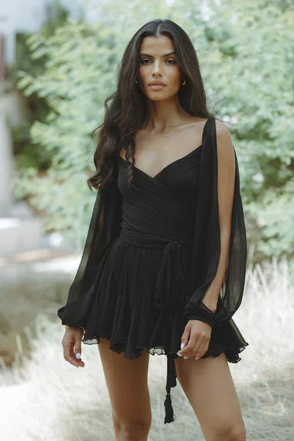 Layla | Verspieltes Mini-Kleid mit Ballonärmeln