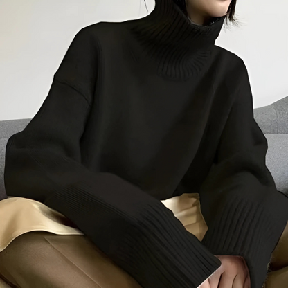 Kayla - Loden pullover, casually knitted