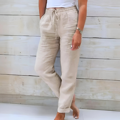 LIVIA™ | Luchtige linnen broek met stretch-comfort