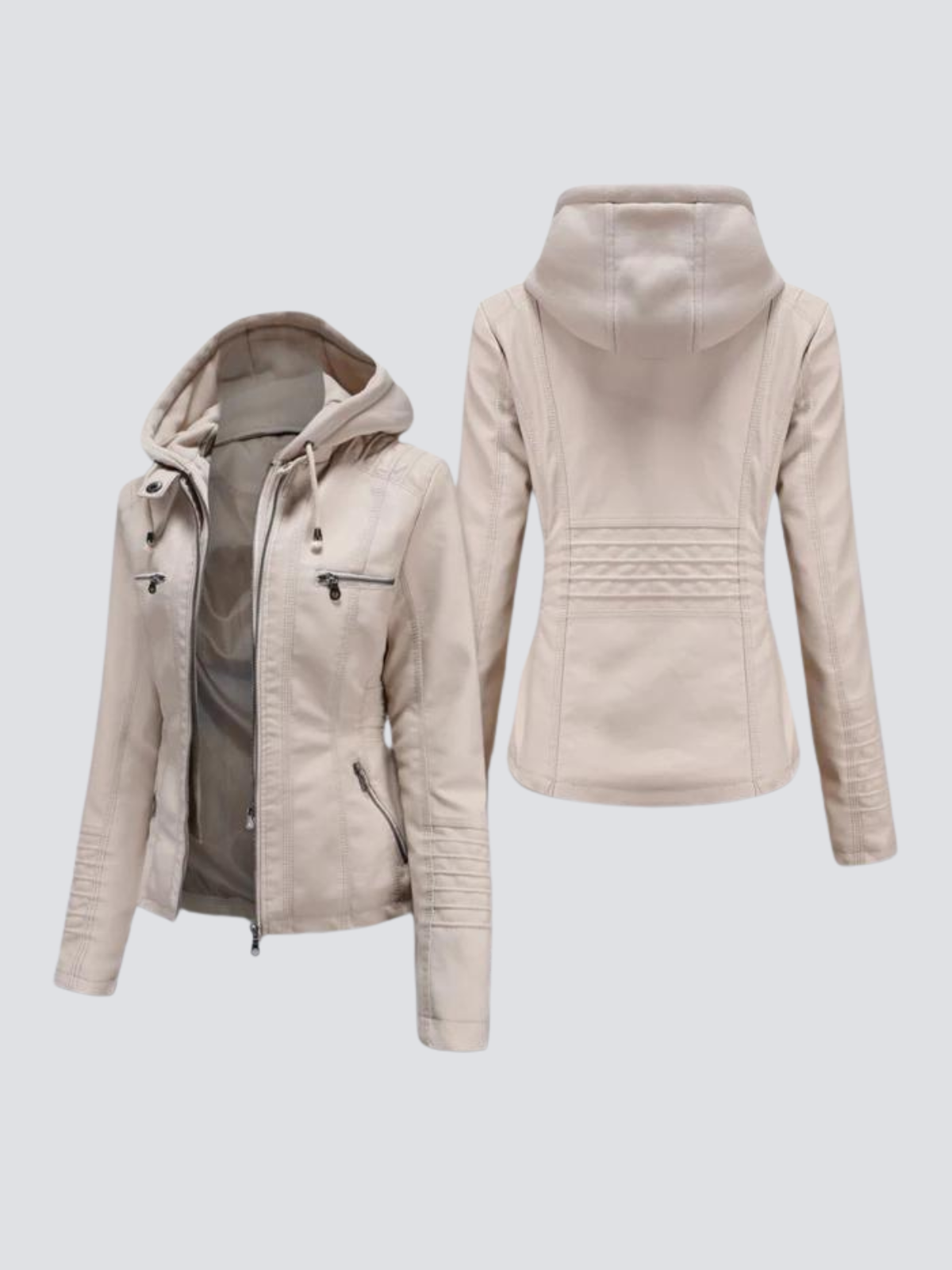 LUCY LEREN JAS MET CAPUCHON