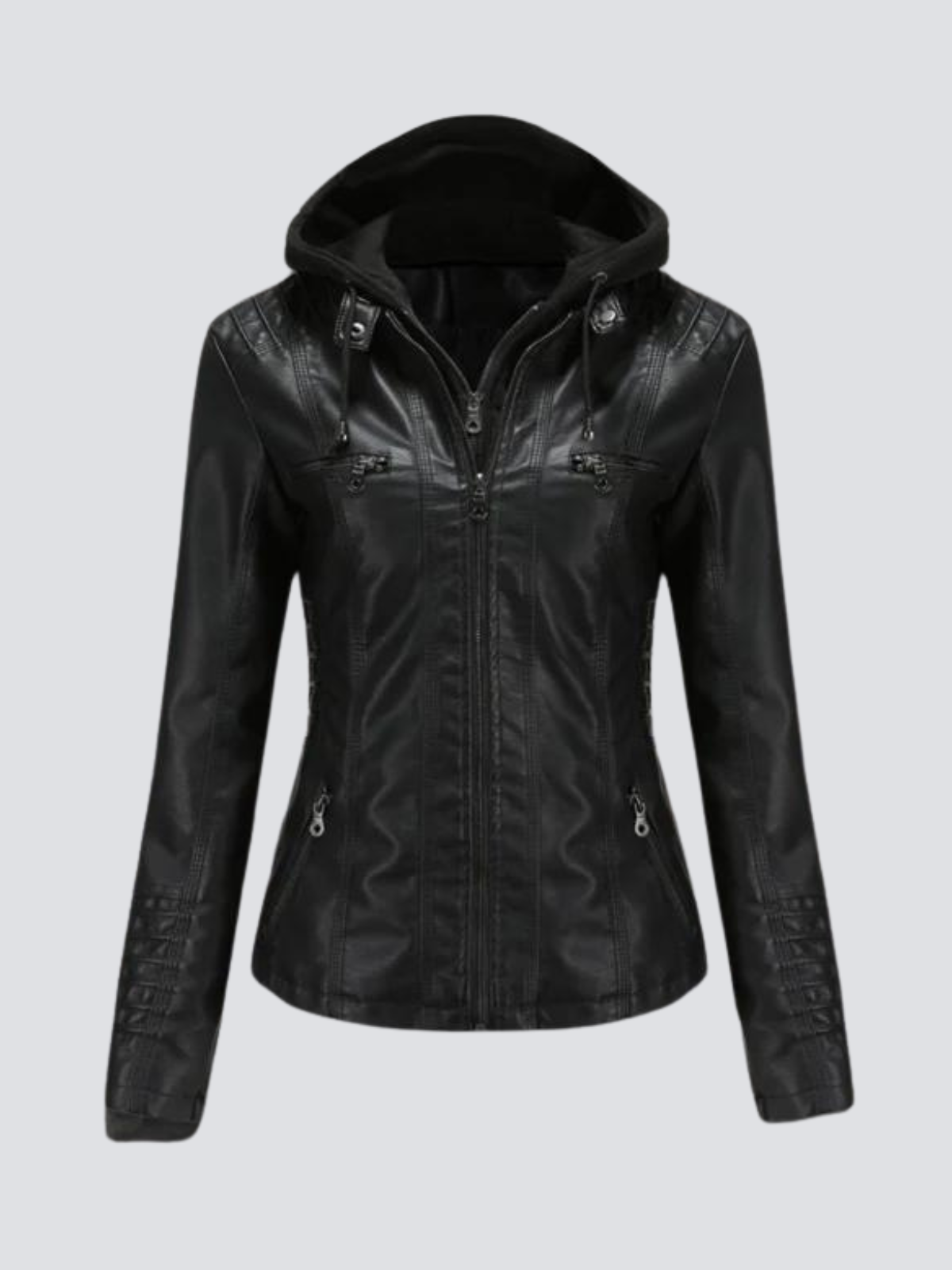 LUCY LEREN JAS MET CAPUCHON