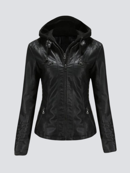 LUCY LEREN JAS MET CAPUCHON