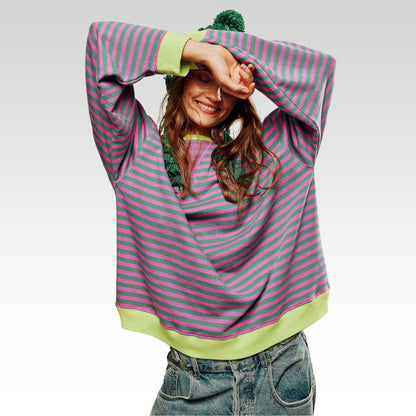Mana | Gestreepte oversized trui
