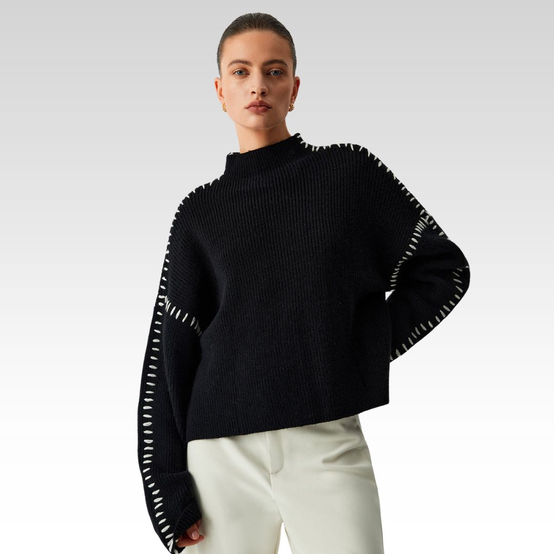 Alma | Oversize coltrui met piqué-details