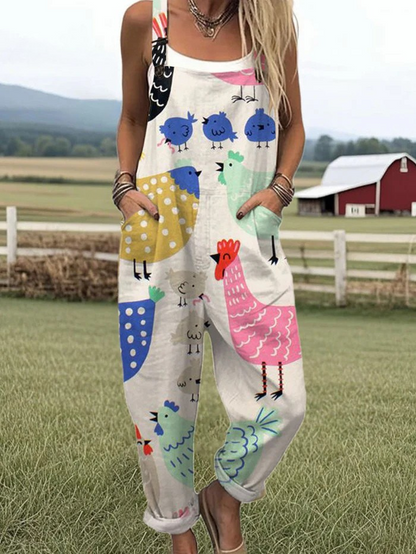 Vintage Weitbeiniger Jumpsuit für Frauen - Stilvoller Komfort & Vielseitigkeit