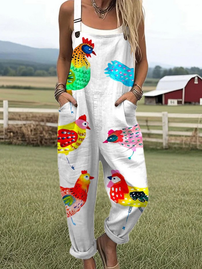 Vintage Weitbeiniger Jumpsuit - Müheloser Komfort & Schicker Stil für Frauen