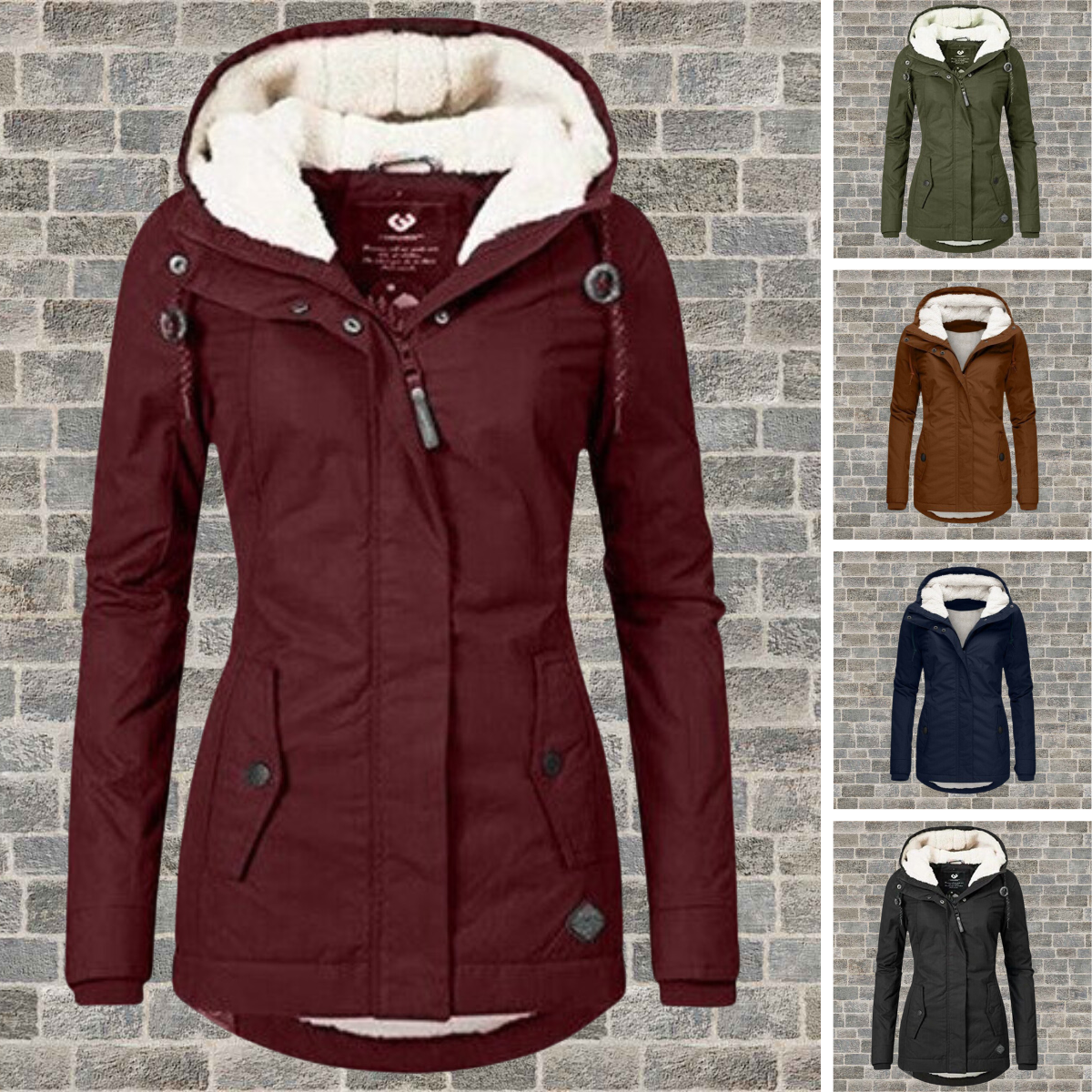 Jenna - Behaaglijke Sherpa Hoodie Jas