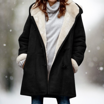 Amelia™ – Premium-Wildlederjacke mit Fleecefutter und Kapuze