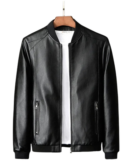 Leder-Motorradjacke