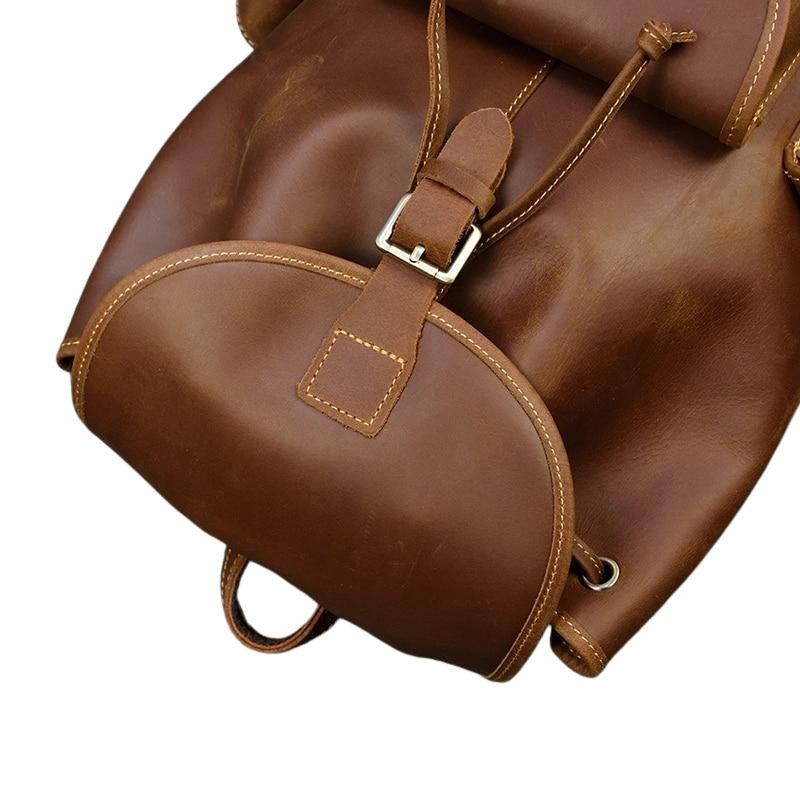 Unisex Crazy Horse leren rugzak
