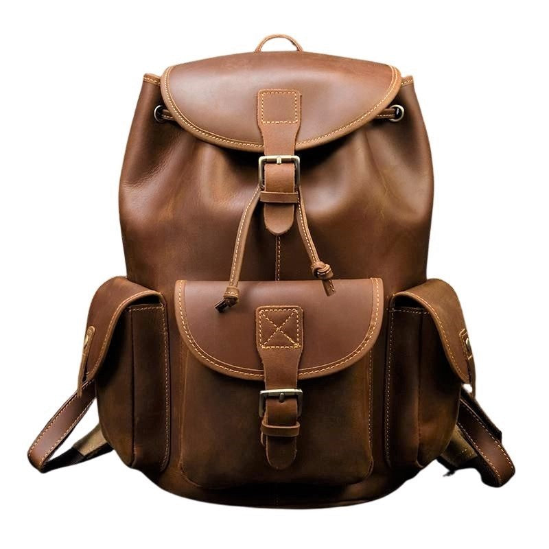 Unisex Crazy Horse leren rugzak