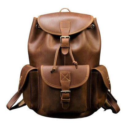 Unisex Crazy Horse leren rugzak