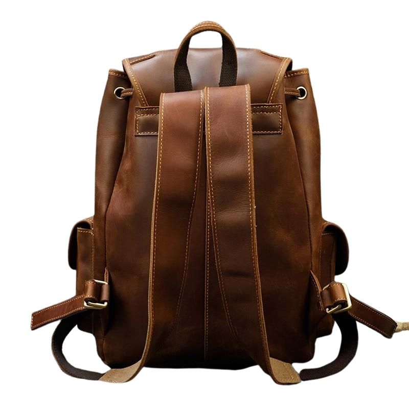 Unisex Crazy Horse leren rugzak