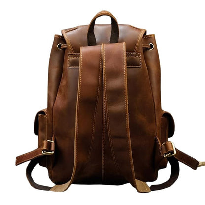 Unisex Crazy Horse leren rugzak