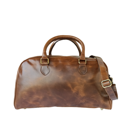 Glanzende Hunter Leren Dames Mini Reistas