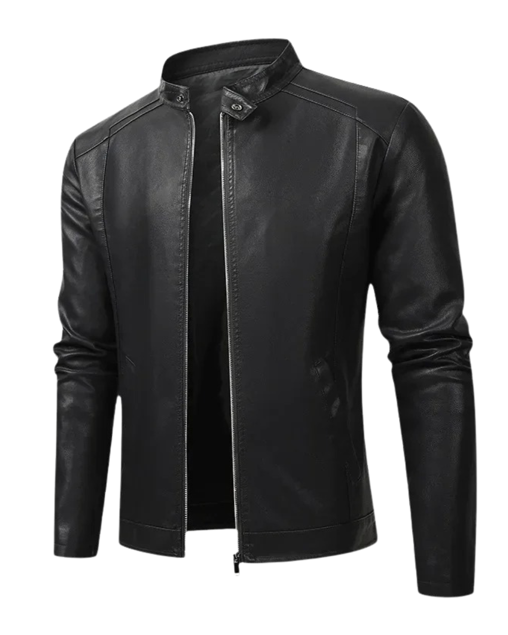 Elegante Herren Leder Bikerjacke