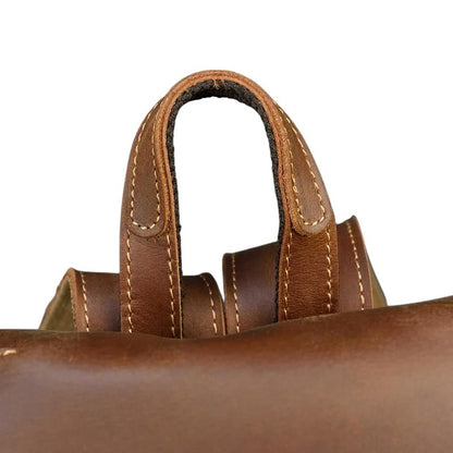 Unisex Crazy Horse leren rugzak