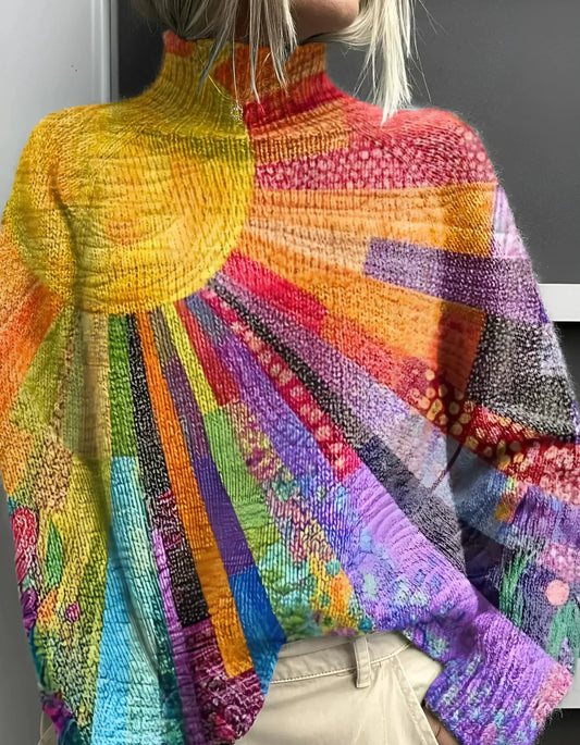 Ada – Bunter und fröhlicher Rollkragenpullover