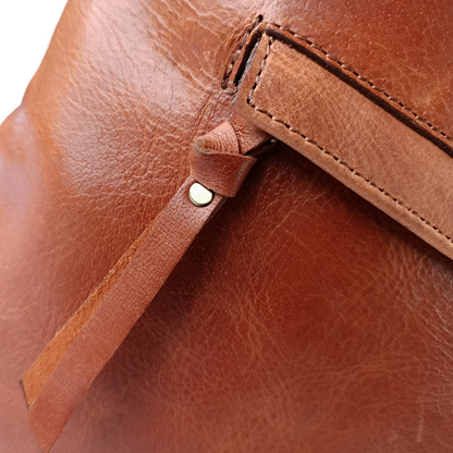 Dunkelbrauner Leder-Rucksack