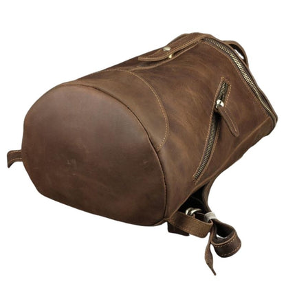 Vintage leren rugzak tas college
