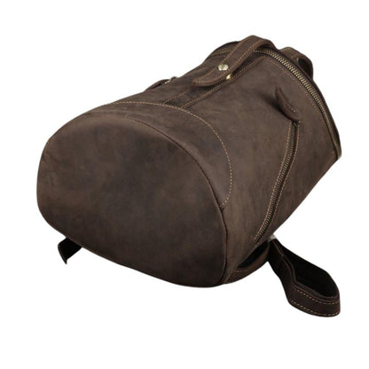 Vintage leren rugzak tas college